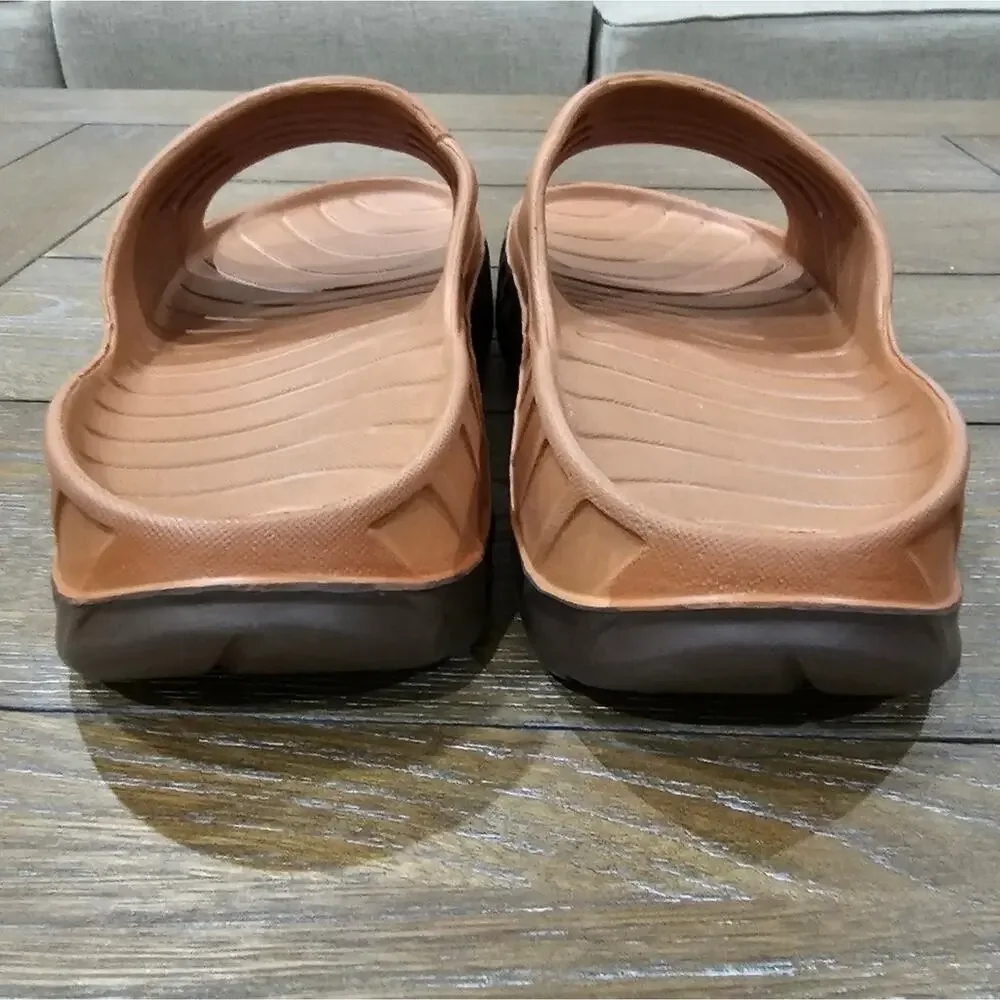 KuaiLu Mens Recovery Sandals With Comfortable Plantar Fasciitis Arch Support